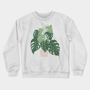 Minimalist Monstera plants Crewneck Sweatshirt